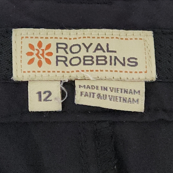 ROYAL ROBBINS Black Stretch Nylon Capri Pants size 12 - Picture 7 of 12